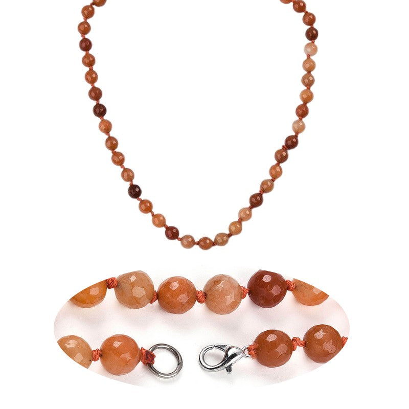 Collier pierres naturelles aventurine 8 mm
