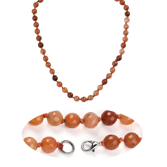 Collier pierres naturelles aventurine 8 mm