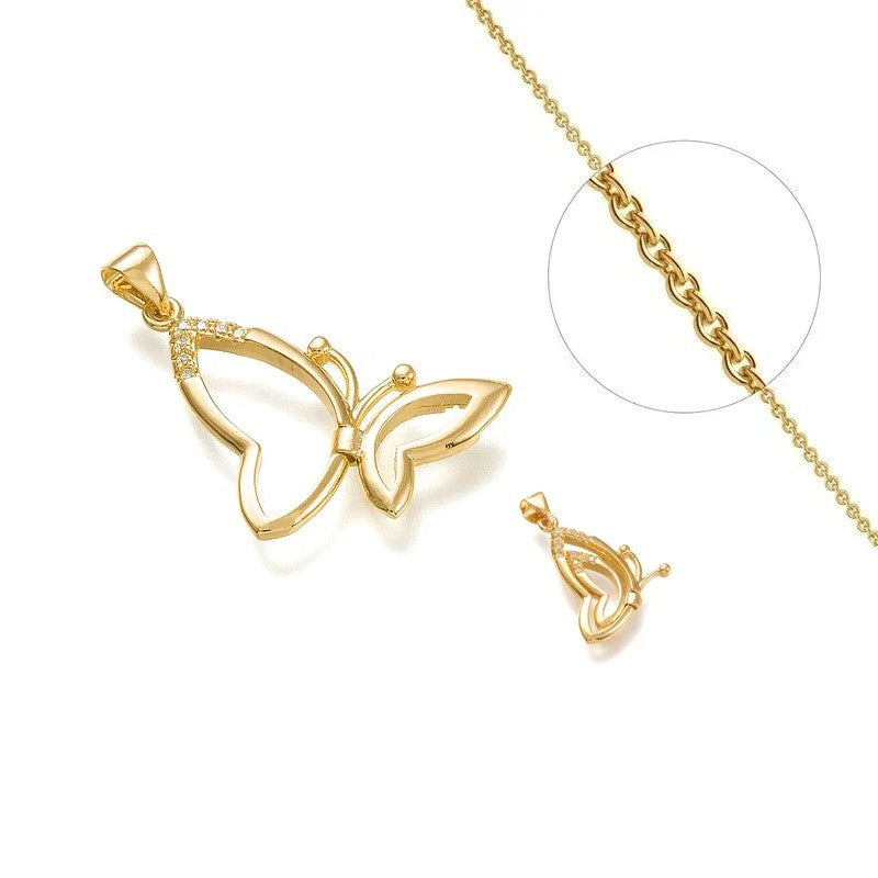 Collier chaîne et son pendentif jolie papillon