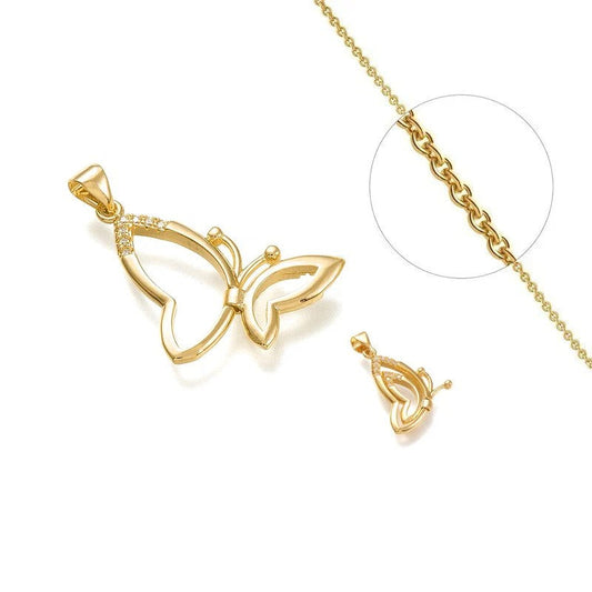 Collier chaîne et son pendentif jolie papillon