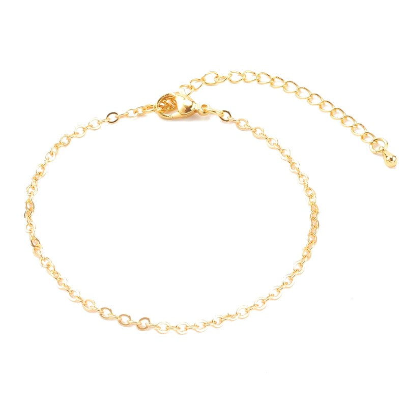 Bracelet souple maille forçat avec rallonge