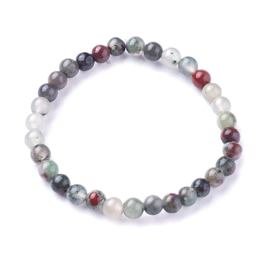 Bracelet pour homme ou femme - pierres de sang naturelles