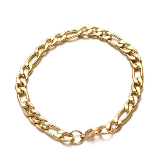 Bracelet acier inoxydable mailles gourmettes 8 mm