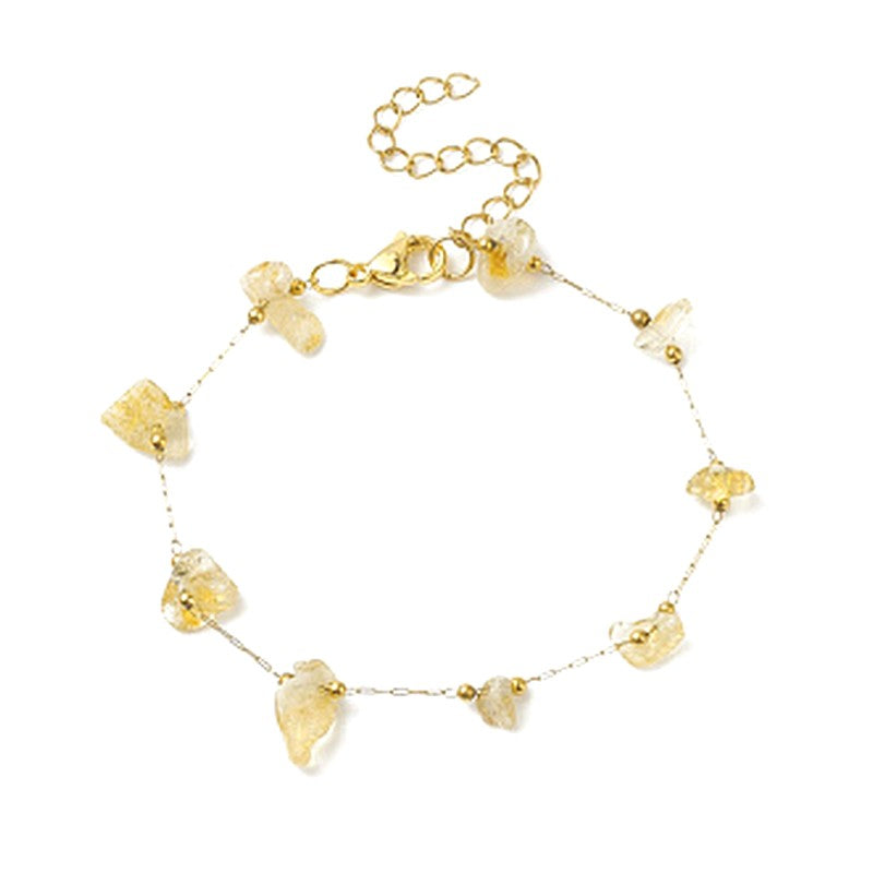 Bracelet pour homme ou femme - acier inoxydable pierres naturelles de lune