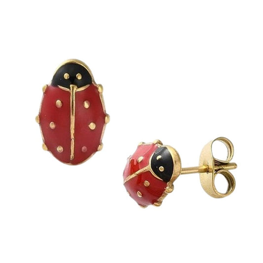 Boucles d'oreilles femme enfant  en acier inoxydable Coccinelle
